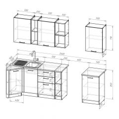 Кухонный гарнитур Лариса прайм 4 900х2000 мм в Игриме - igrim.mebel24.online | фото 2