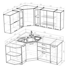 Кухонный гарнитур Лоретта оптима 1500х1800 мм в Игриме - igrim.mebel24.online | фото 2