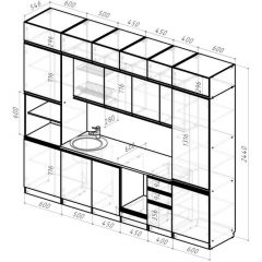 Кухонный гарнитур Ноктюрн люкс 3000 мм в Игриме - igrim.mebel24.online | фото 2