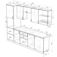 Кухонный гарнитур Прованс (2.8 м) с карнизом в Игриме - igrim.mebel24.online | фото 3