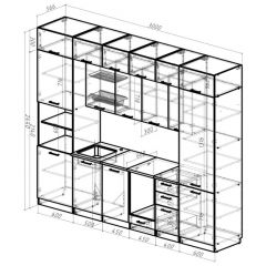 Кухонный гарнитур Сапфир 2 3000 мм в Игриме - igrim.mebel24.online | фото 2