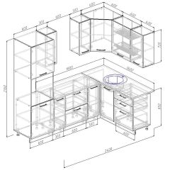 Кухонный гарнитур угловой Бланка 2400х1600 (Стол. 26мм) в Игриме - igrim.mebel24.online | фото 3