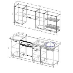 Кухонный гарнитур Вегас 2000 (Стол. 26мм) в Игриме - igrim.mebel24.online | фото 3