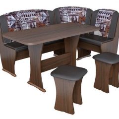 Кухонный уголок Ника-6 Ткань NEW Арабика-Марки в Игриме - igrim.mebel24.online | фото 2