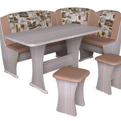 Кухонный уголок Ника-6 Ткань NEW Арабика-Марки в Игриме - igrim.mebel24.online | фото 4