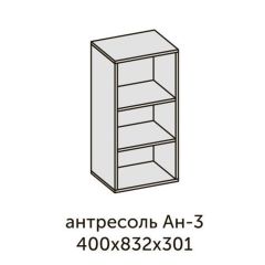 Квадро АН-3 Антресоль (ЛДСП миндаль) в Игриме - igrim.mebel24.online | фото 2