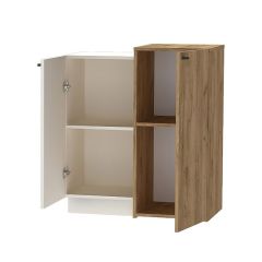 Квадро К-2 Комод 2дв. (ЛДСП миндаль-дуб крафт золотой) в Игриме - igrim.mebel24.online | фото 2