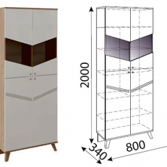 Лимба (гостиная) М02 Шкаф-витрина в Игриме - igrim.mebel24.online | фото
