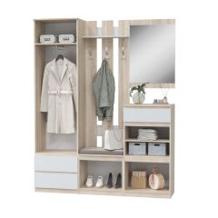 ЛОРИ Прихожая модульная (дуб сонома светлый/белый) в Игриме - igrim.mebel24.online | фото 2
