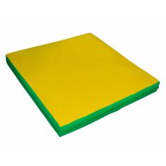 Мат гимнастический 1х1х0,05м цв. зеленый-желтый в Игриме - igrim.mebel24.online | фото