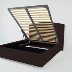 Кровать Берлин с ПМ 1200 (экокожа коричневая) в Игриме - igrim.mebel24.online | фото 2