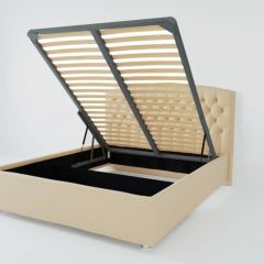 Кровать Берлин с ПМ 1800 (экокожа бежевая) в Игриме - igrim.mebel24.online | фото 2