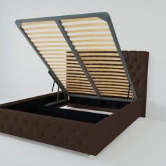 Кровать Версаль с ПМ 800 (экокожа коричневая) в Игриме - igrim.mebel24.online | фото 2