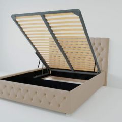 Кровать Версаль с ПМ 800 (велюр светло-серый) в Игриме - igrim.mebel24.online | фото 2