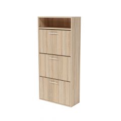 Обувница 3 секции (дуб сонома) в Игриме - igrim.mebel24.online | фото