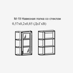 Париж №19 Навесная полка с зеркалом (ясень шимо свет/серый софт премиум) в Игриме - igrim.mebel24.online | фото 2
