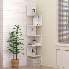 Полка угловая (ЛДСП Белый) в Игриме - igrim.mebel24.online | фото 1