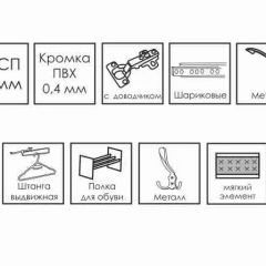 ГРЕТТА Прихожая (дуб сонома/ясень черный) в Игриме - igrim.mebel24.online | фото 10