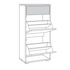 Прихожая Куба (модульная) Дуб Сонома/Белый премиум в Игриме - igrim.mebel24.online | фото 7