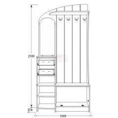 Прихожая Саша - 14 в Игриме - igrim.mebel24.online | фото 2