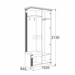 Прихожая Саша - 16 в Игриме - igrim.mebel24.online | фото 2