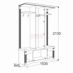 Прихожая Саша - 17 в Игриме - igrim.mebel24.online | фото 2