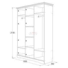 Шкаф 3-х дверный для одежды и белья Ольга-12 ЛДСП в Игриме - igrim.mebel24.online | фото 2