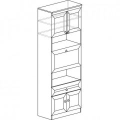 Шкаф барный №605 Инна Денвер темный в Игриме - igrim.mebel24.online | фото 2