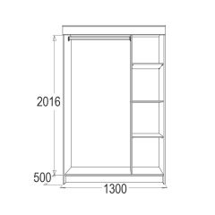 МИРАЖ 11 (1300) Шкаф для платья и белья в Игриме - igrim.mebel24.online | фото 2