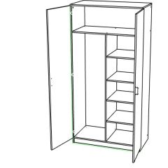 Шкаф двухдверный распашной в Игриме - igrim.mebel24.online | фото