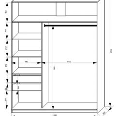 Шкаф-купе 1800 серии SOFT D1+D3+B2+PL1 (2 ящика+1штанга) профиль «Графит» в Игриме - igrim.mebel24.online | фото 3