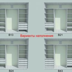 Шкаф-купе 1950 серии SILVER S3+S1+S3Z B22+PL2 (по 2 ящика лев/прав+1штанга+1 полка) профиль «Серебро» в Игриме - igrim.mebel24.online | фото 5