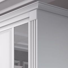 Шкаф-купе 2450 серии NEW CLASSIC K6Z+K1+K6+B22+PL2 (по 2 ящика лев/прав+1 штанга+1 полка) профиль «Капучино» в Игриме - igrim.mebel24.online | фото 4
