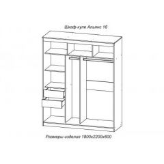 АЛЬЯНС 18 Шкаф-купе + комплект зеркал №4 в Игриме - igrim.mebel24.online | фото 3