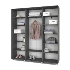 МАРТИН Шкаф-купе Камень темный (2000*450) М401 в Игриме - igrim.mebel24.online | фото 2