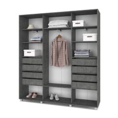 МАРТИН Шкаф-купе Камень темный (2200*450) М421 в Игриме - igrim.mebel24.online | фото 4