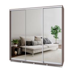МАРТИН Шкаф-купе с зеркалами Шимо темный (2200*450) М423 в Игриме - igrim.mebel24.online | фото