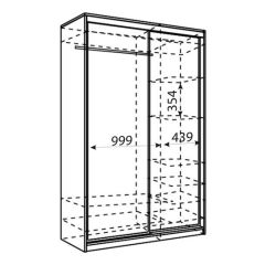 Шкаф-купе Рене 1500 вариант 3 (ЛДСП/Зеркало) в Игриме - igrim.mebel24.online | фото 2