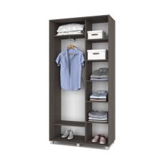 РОЛАНД Шкаф-купе с зеркалами Анкор темный (450*1100) Р413 в Игриме - igrim.mebel24.online | фото 3