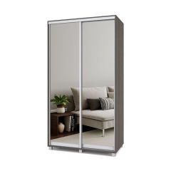 РОЛАНД Шкаф-купе с зеркалами Анкор темный (450*1200) Р423 в Игриме - igrim.mebel24.online | фото 2