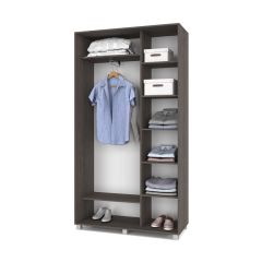 РОЛАНД Шкаф-купе с зеркалами Анкор темный (450*1200) Р423 в Игриме - igrim.mebel24.online | фото 3