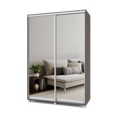 РОЛАНД Шкаф-купе с зеркалами Анкор темный (450*1500) Р453 в Игриме - igrim.mebel24.online | фото 2