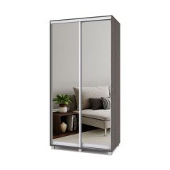 РОЛАНД Шкаф-купе с зеркалами Анкор темный (600*1100) Р613 в Игриме - igrim.mebel24.online | фото