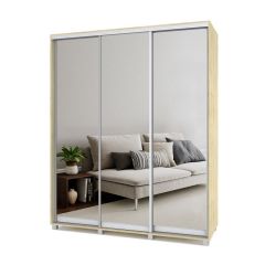 РОЛАНД Шкаф-купе с зеркалами Ирландский дуб (450*1800) Р483 в Игриме - igrim.mebel24.online | фото
