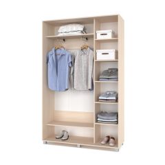РОЛАНД Шкаф-купе с зеркалами Млечный дуб (450*1400) Р443 в Игриме - igrim.mebel24.online | фото 2