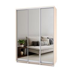 РОЛАНД Шкаф-купе с зеркалами Млечный дуб (450*1600) Р463 в Игриме - igrim.mebel24.online | фото 2