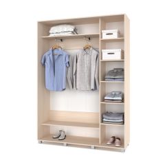 РОЛАНД Шкаф-купе с зеркалами Млечный дуб (450*1600) Р463 в Игриме - igrim.mebel24.online | фото 3