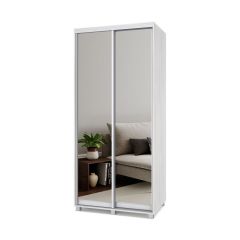 РОЛАНД Шкаф-купе с зеркалами Шимо светлый (450*1000) Р403 в Игриме - igrim.mebel24.online | фото