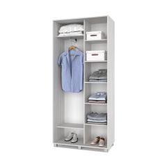 РОЛАНД Шкаф-купе с зеркалами Шимо светлый (450*1000) Р403 в Игриме - igrim.mebel24.online | фото 2