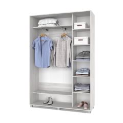 РОЛАНД Шкаф-купе с зеркалами Шимо светлый (450*1500) Р453 в Игриме - igrim.mebel24.online | фото 2